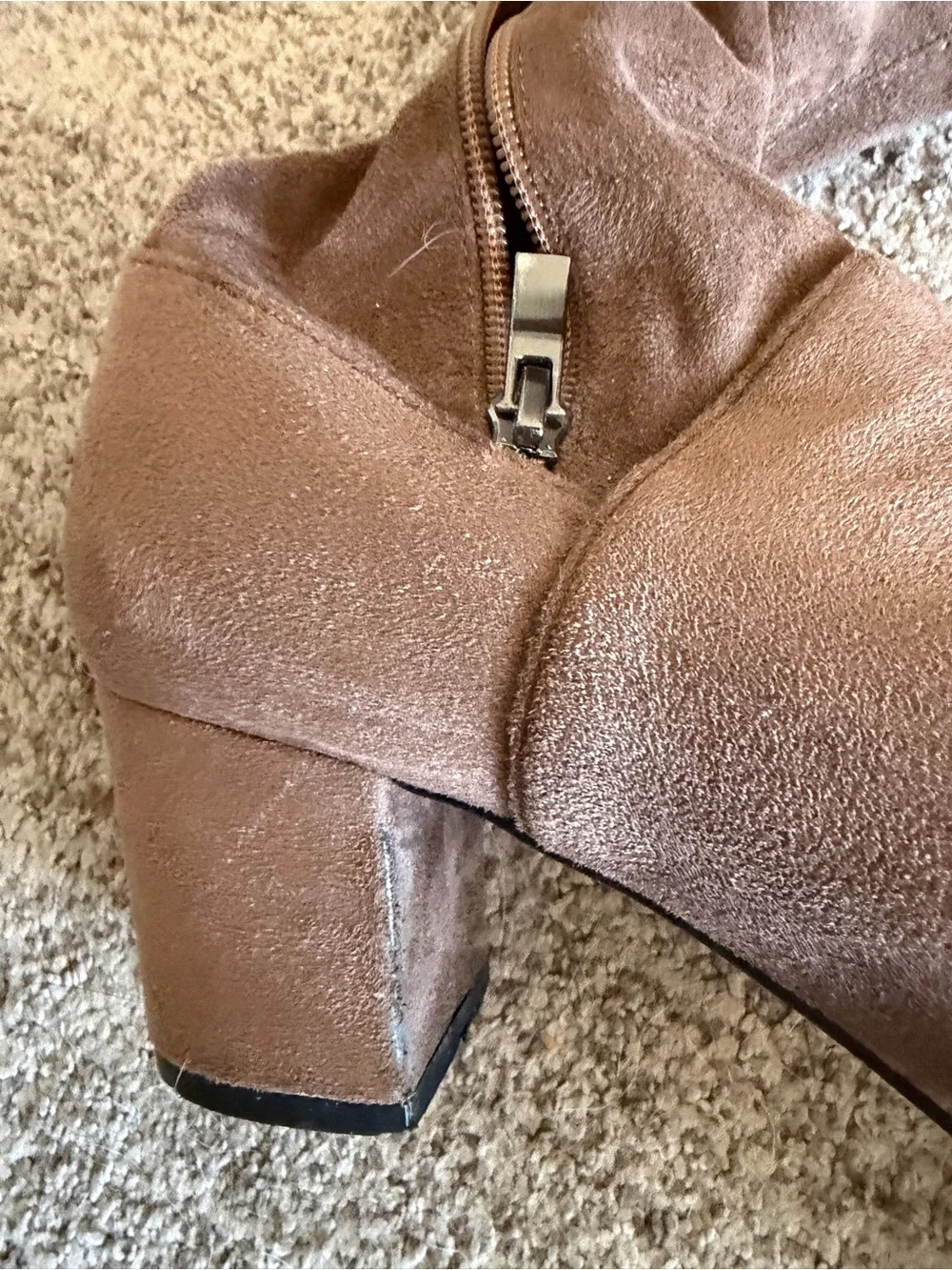 Catherine Malandrino Taupe Faux Suede Over Knee Boots Size 8